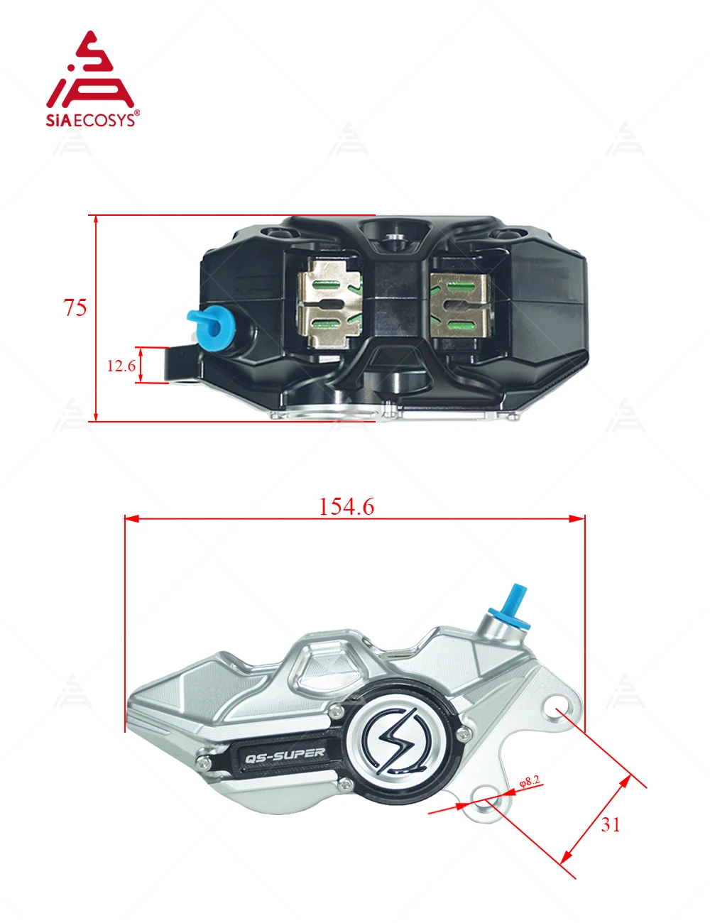 QS 4-Kolben Geschmiedeter Alum – Forged Front Brake Caliper 4 Piston Bewertung und Preis